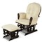 Costway Glider and Ottoman Cushion Set Wood Baby Nursery Rocking Chair Beige/Brown/Dark Grey/Light Grey/Pink/Grey
